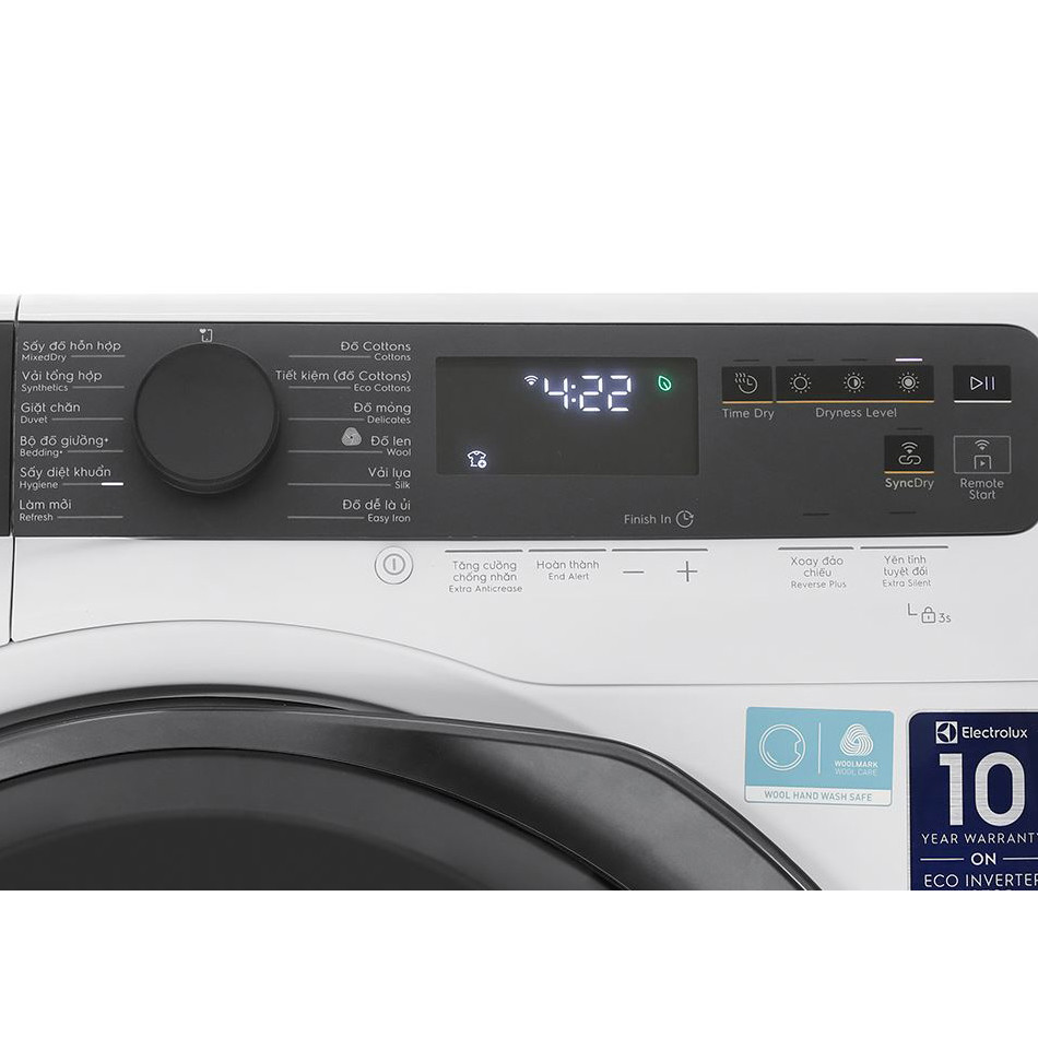 Máy sấy bơm nhiệt Electrolux 9kg EDH903R7WC